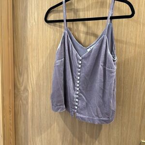 Madewell purple lavender velvet Cami top